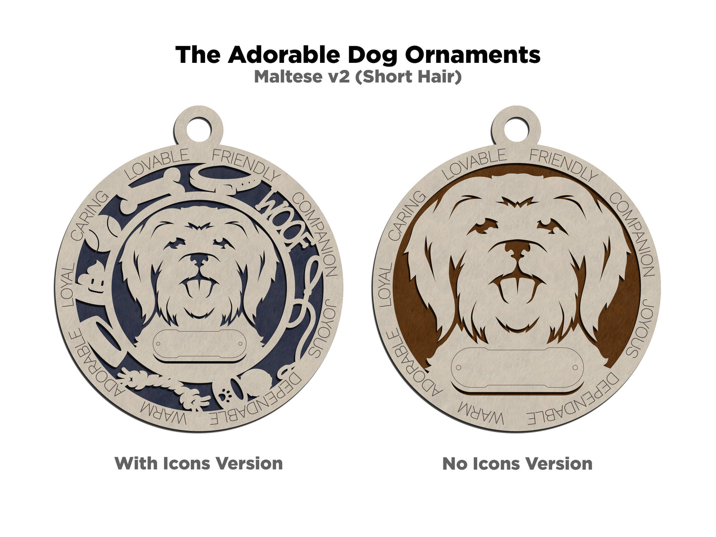 Adorable Dog Ornaments - Maltese