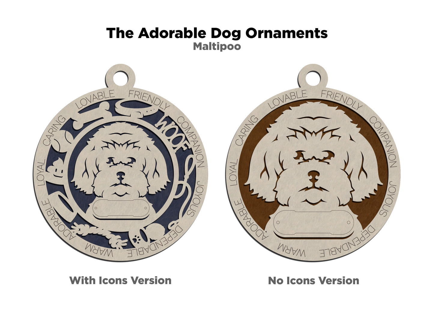 Adorable Dog Ornaments - Maltipoo