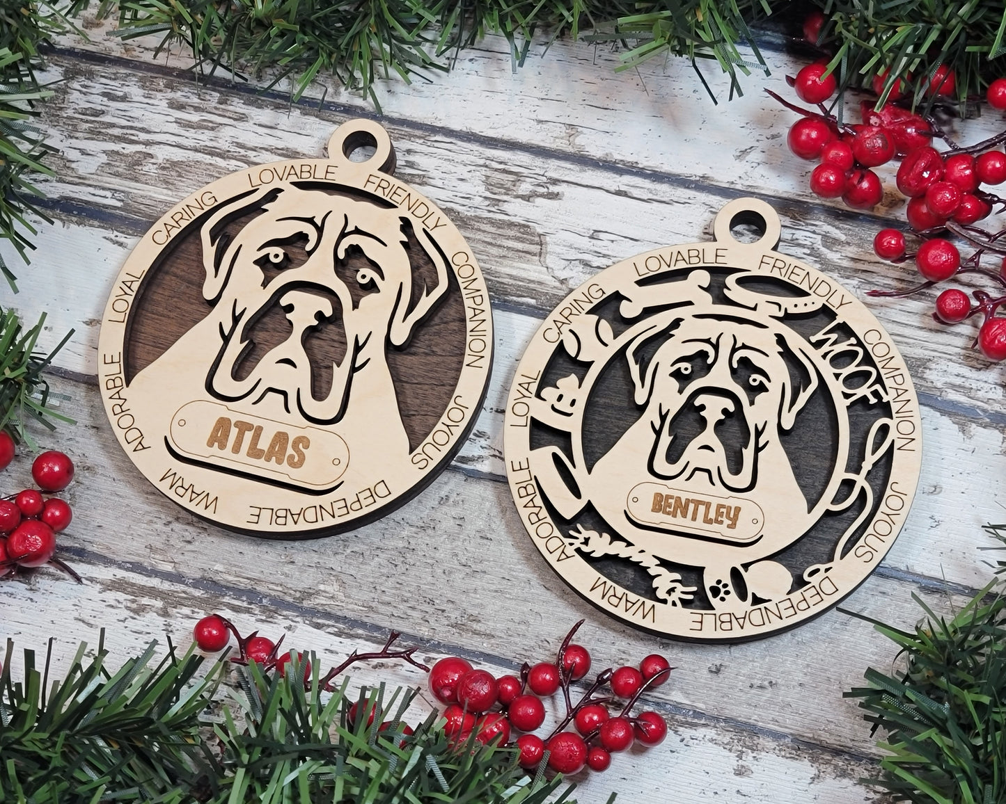 Adorable Dog Ornaments - Mastiff