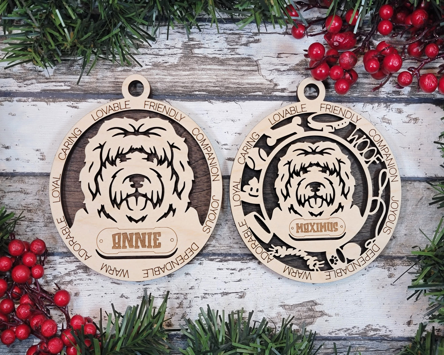 Adorable Dog Ornaments - Old English Sheepdog