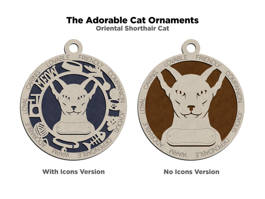 Adorable Cat Ornaments - Oriental Shorthair Cat