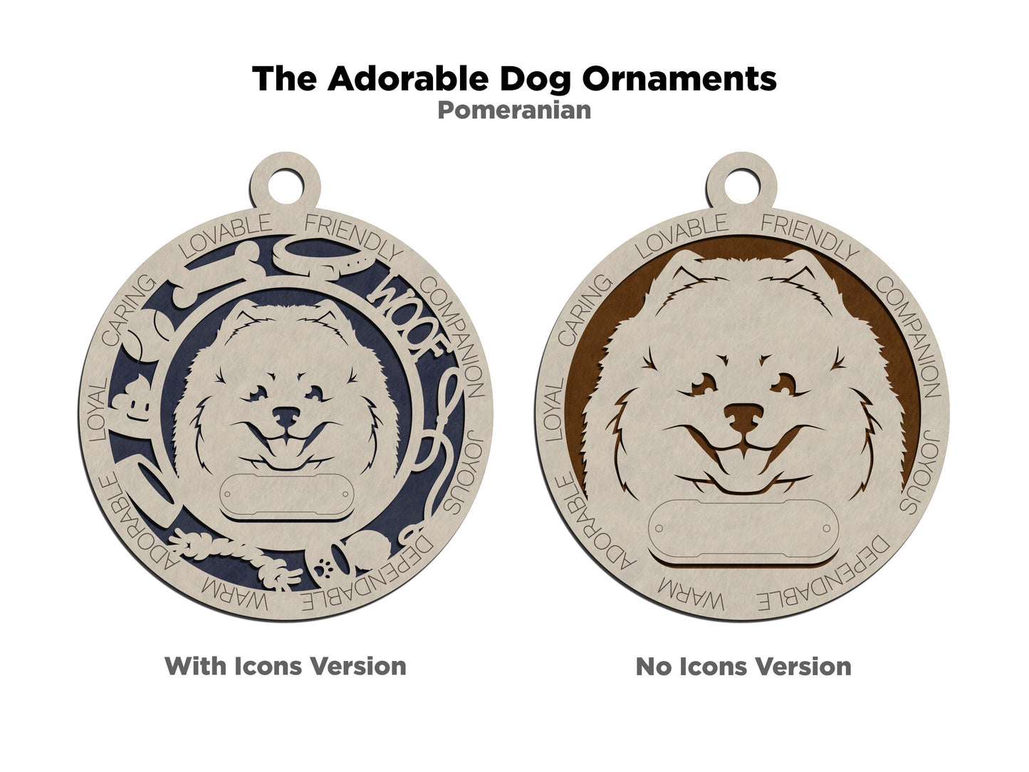 Adorable Dog Ornaments - Pomeranian