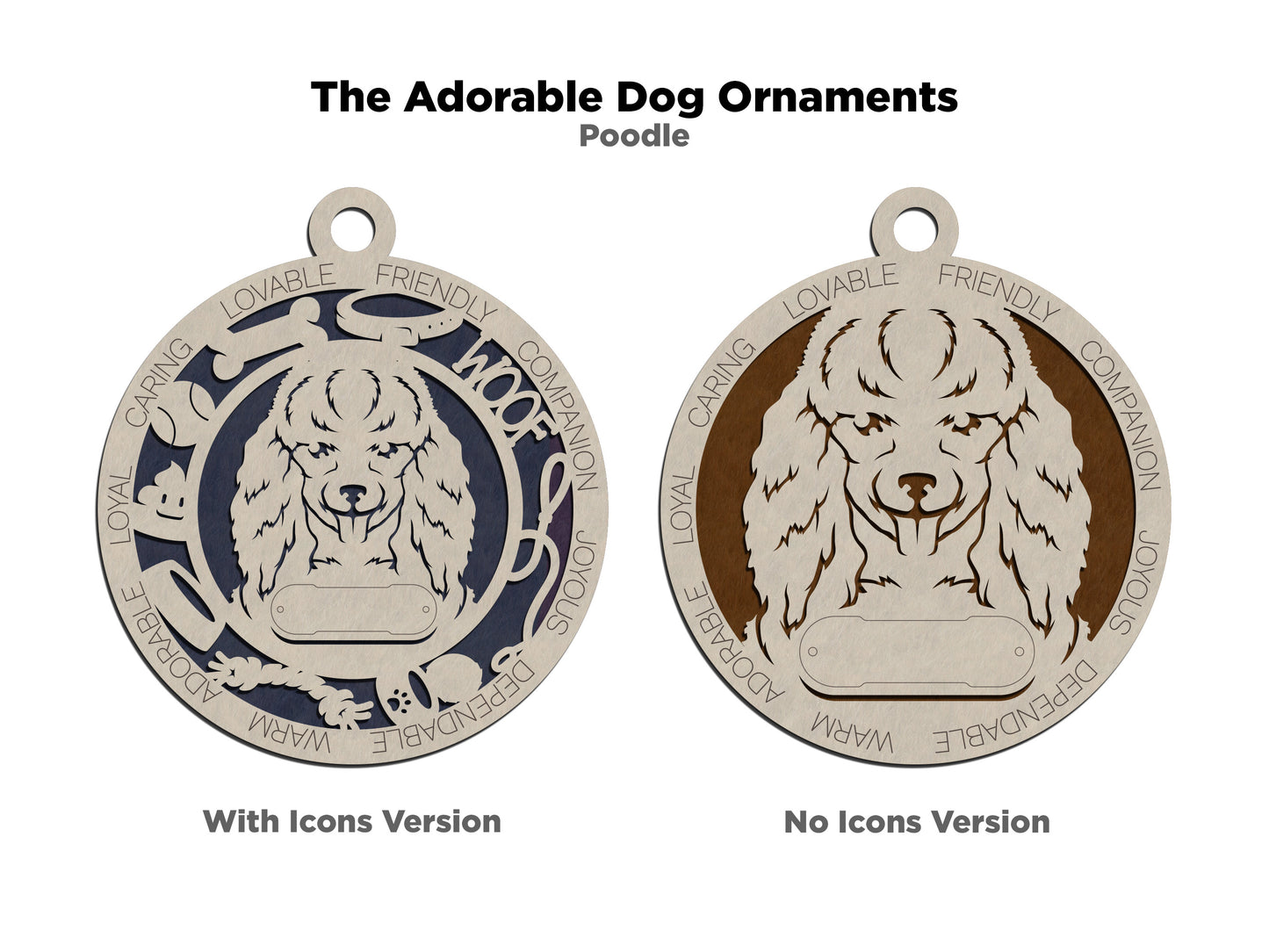 Adorable Dog Ornaments - Poodle