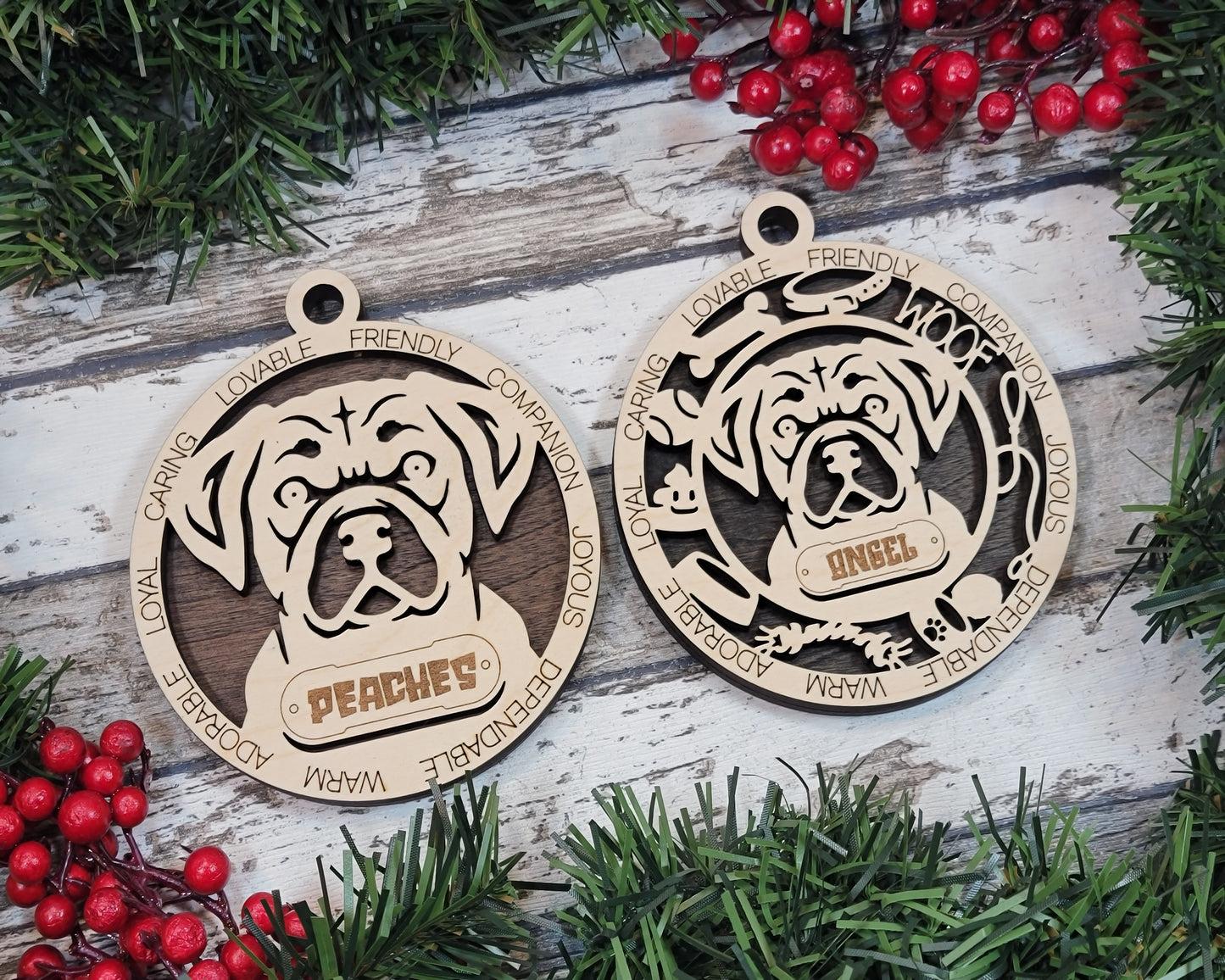 Adorable Dog Ornaments - Puggle