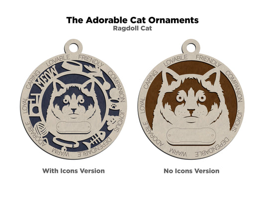 Adorable Cat Ornaments - Ragdoll Cat