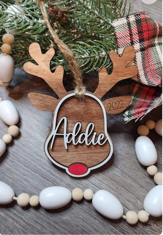 Reindeer Name Ornament