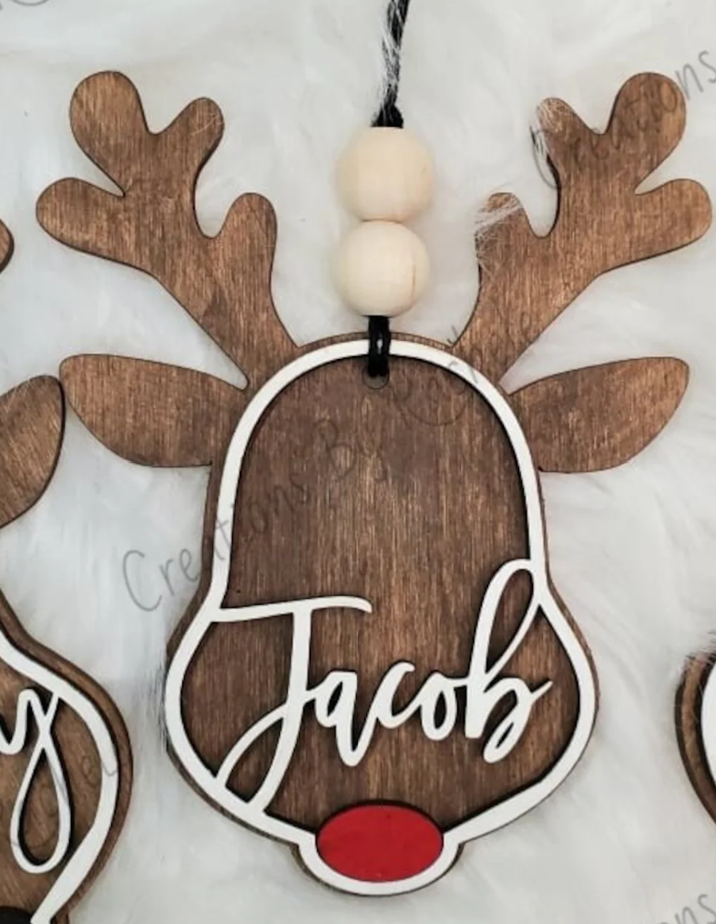 Reindeer Name Ornament