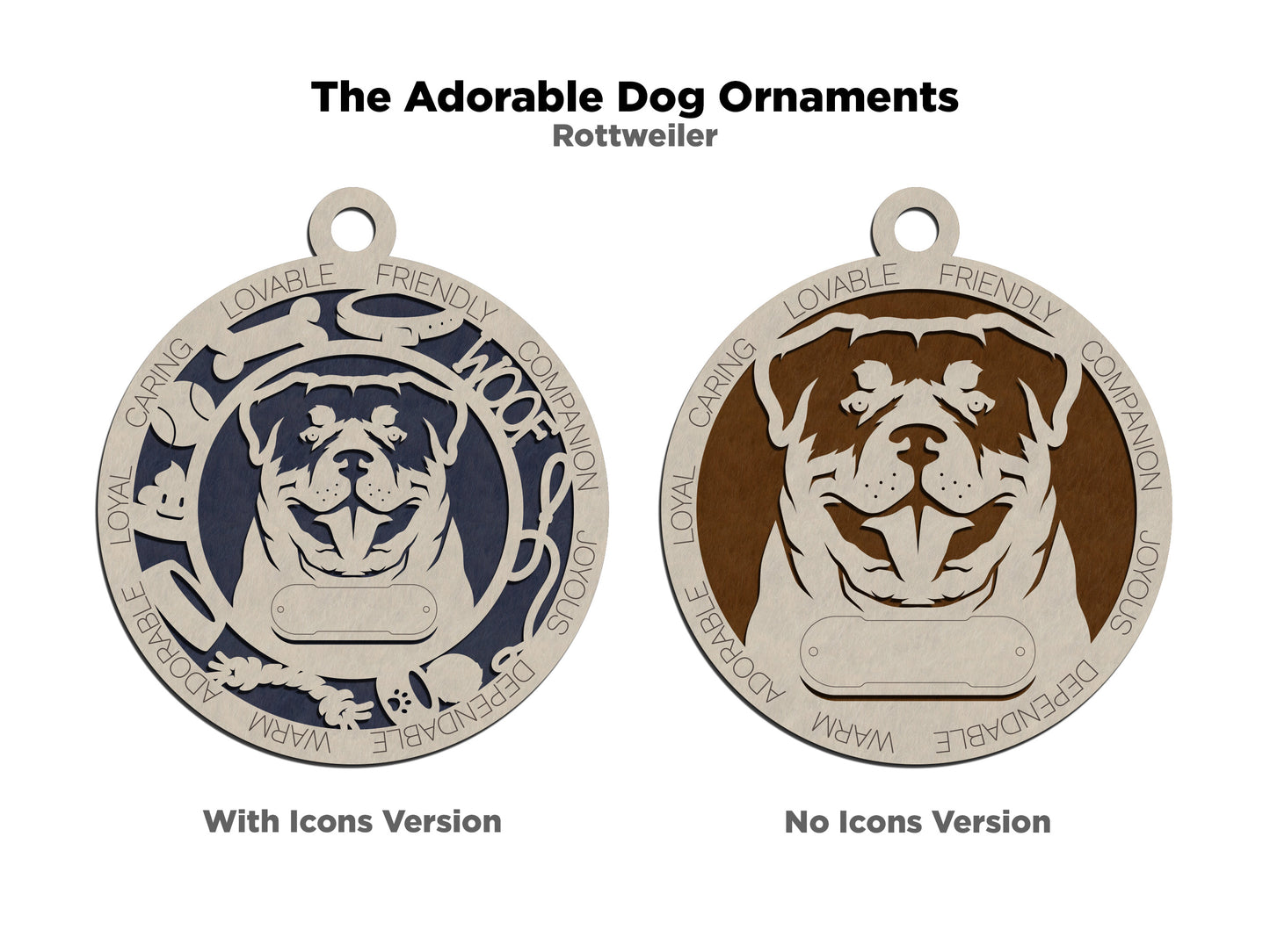 Adorable Dog Ornaments - Rottweiler