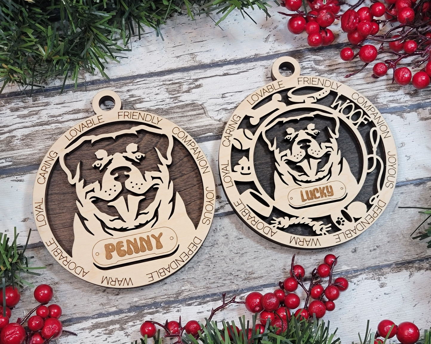 Adorable Dog Ornaments - Rottweiler