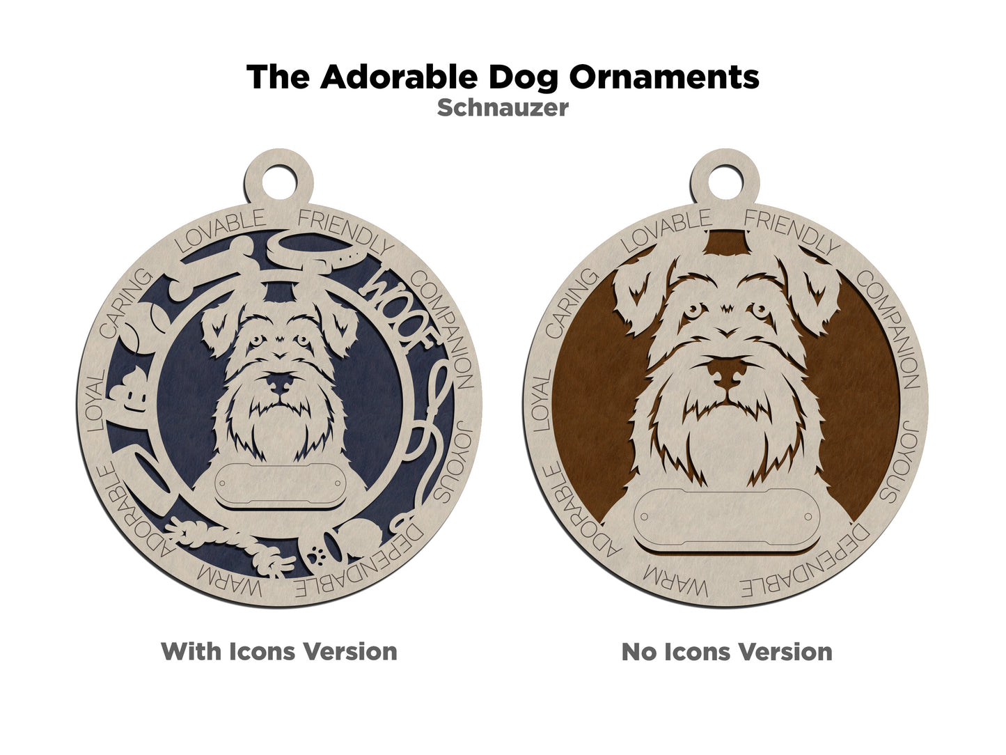 Adorable Dog Ornaments - Schnauzer