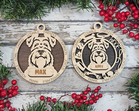 Adorable Dog Ornaments - Schnauzer