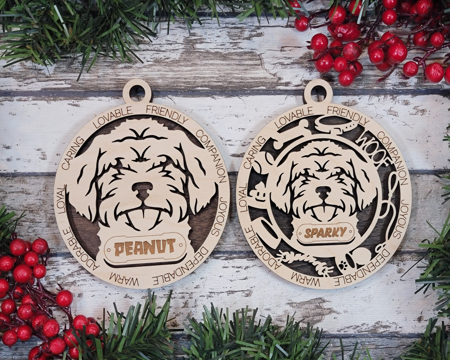 Adorable Dog Ornaments - Schnauzer Doodle