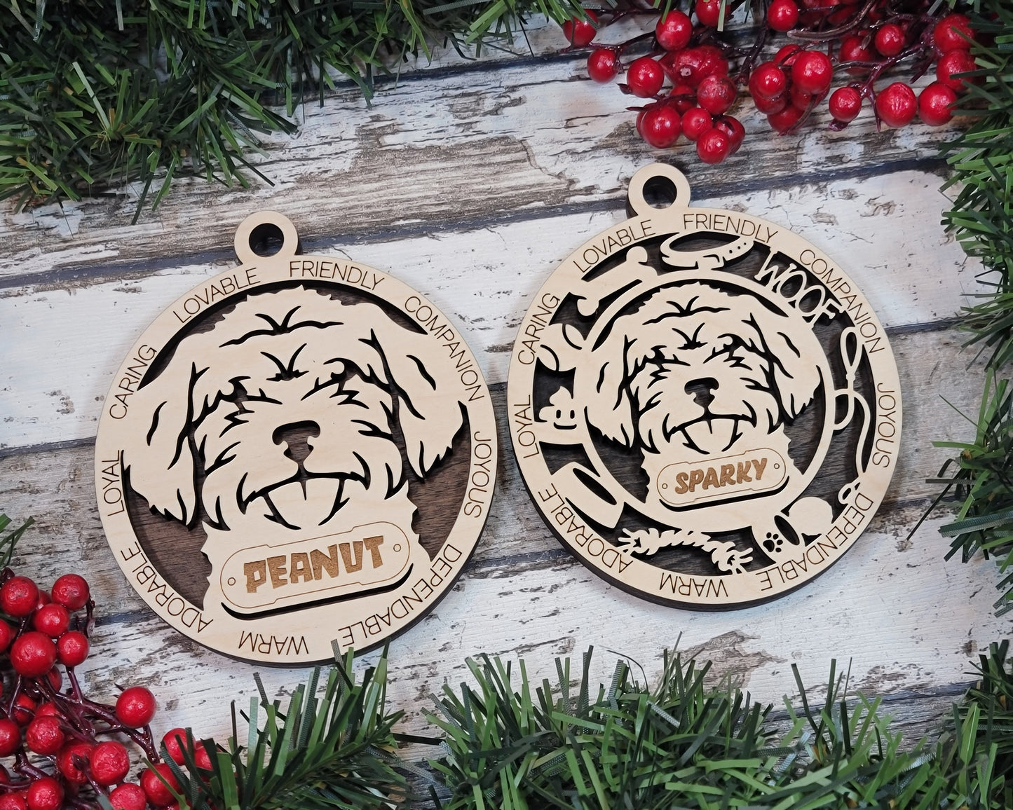 Adorable Dog Ornaments - Schnauzer Doodle