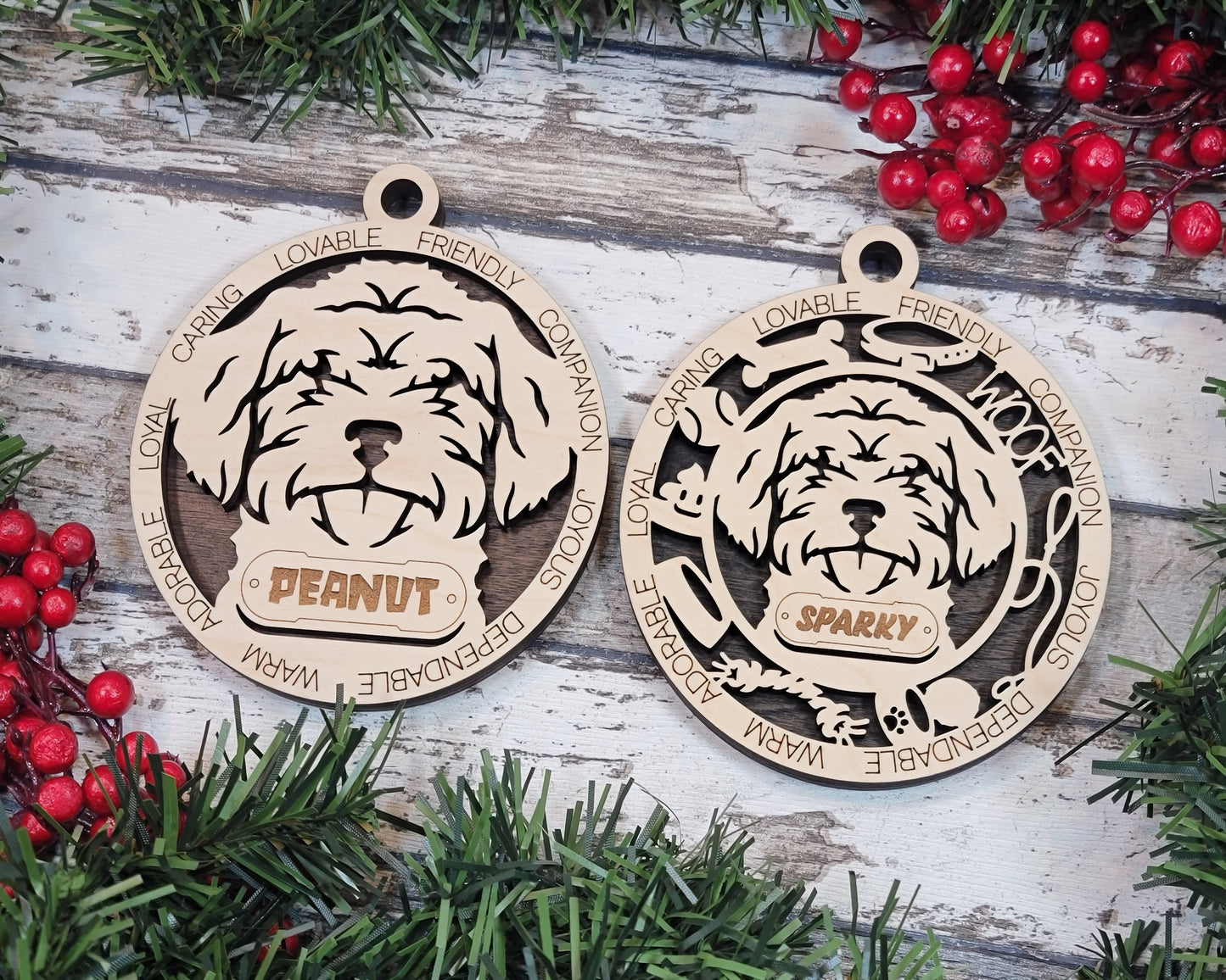 Adorable Dog Ornaments - Schnauzer Doodle