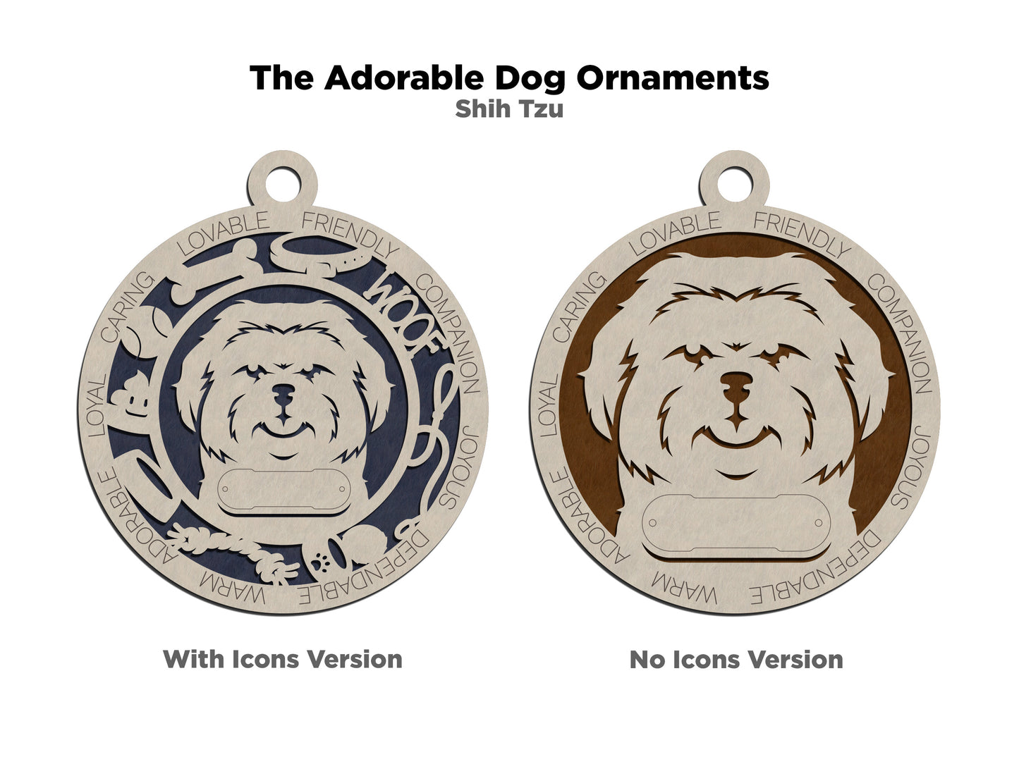 Adorable Dog Ornaments - Shih Tzu