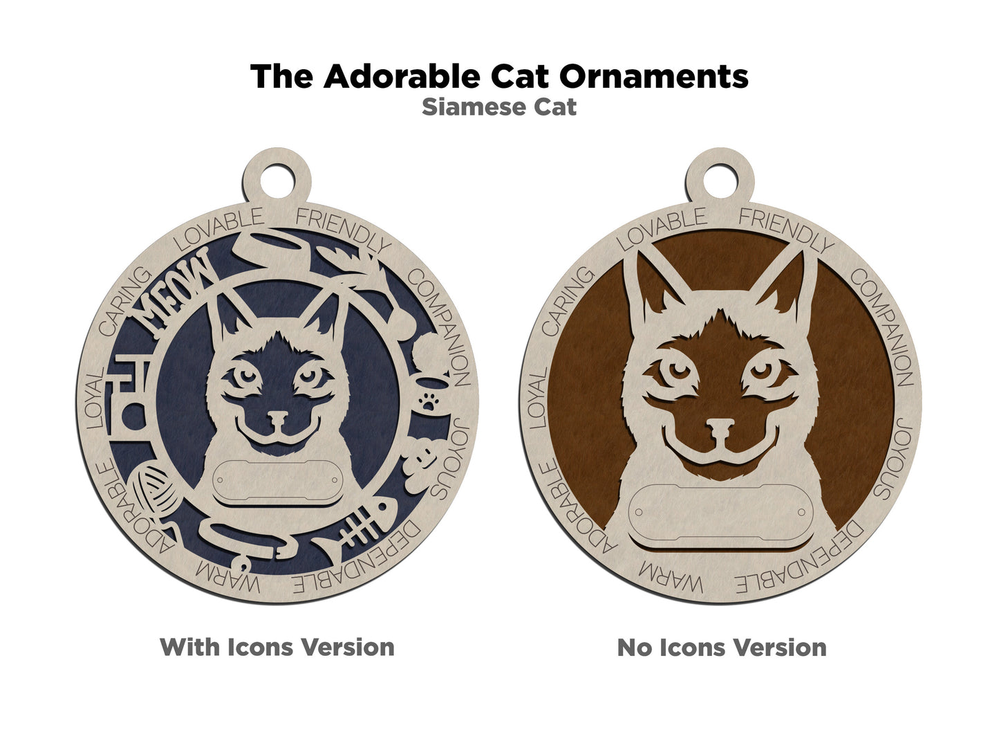 Adorable Cat Ornaments - Siamese Cat