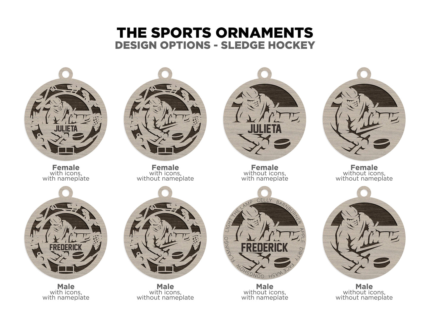 Sledge Hockey Ornament