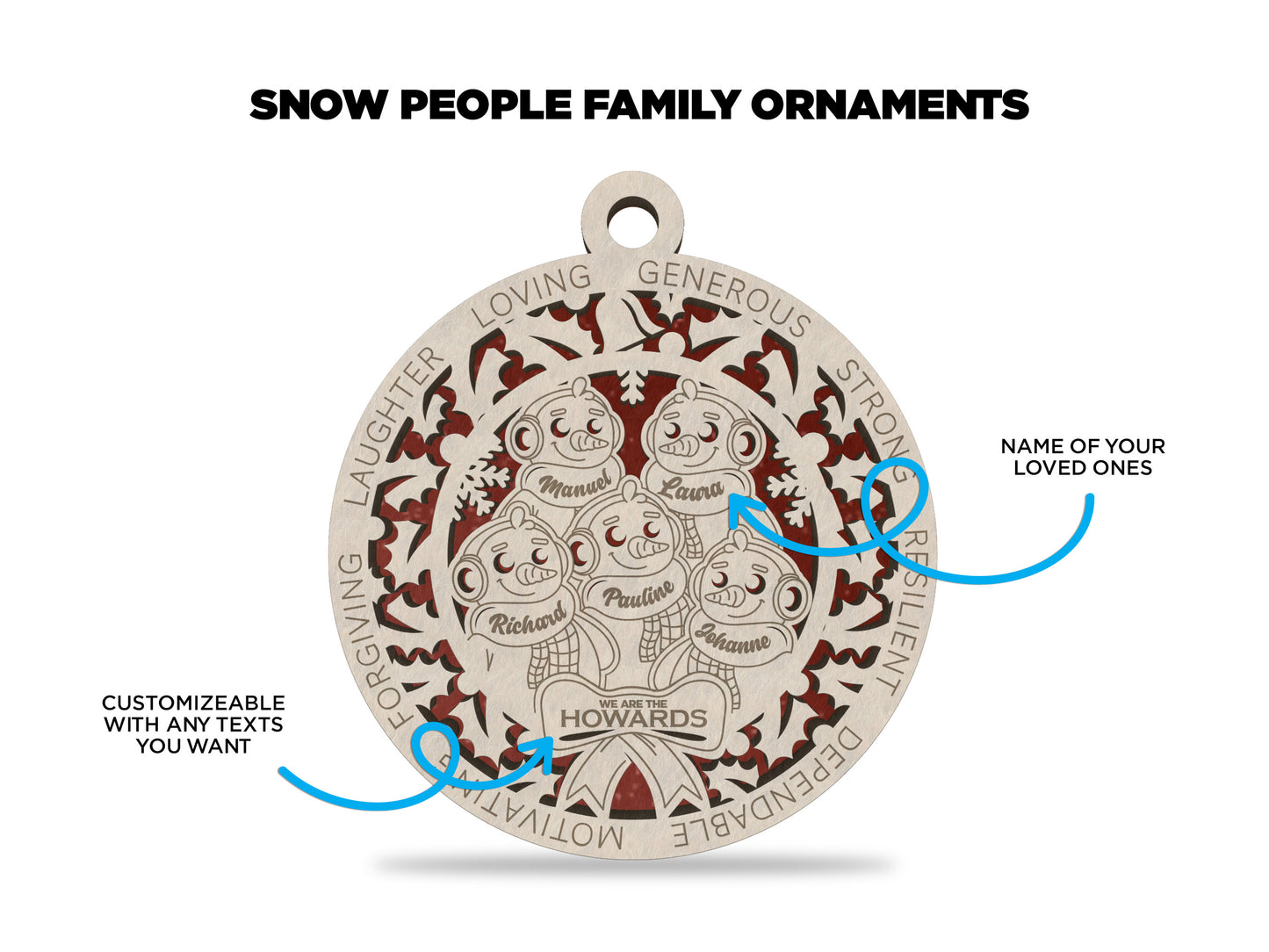 Snowman Family Ornament