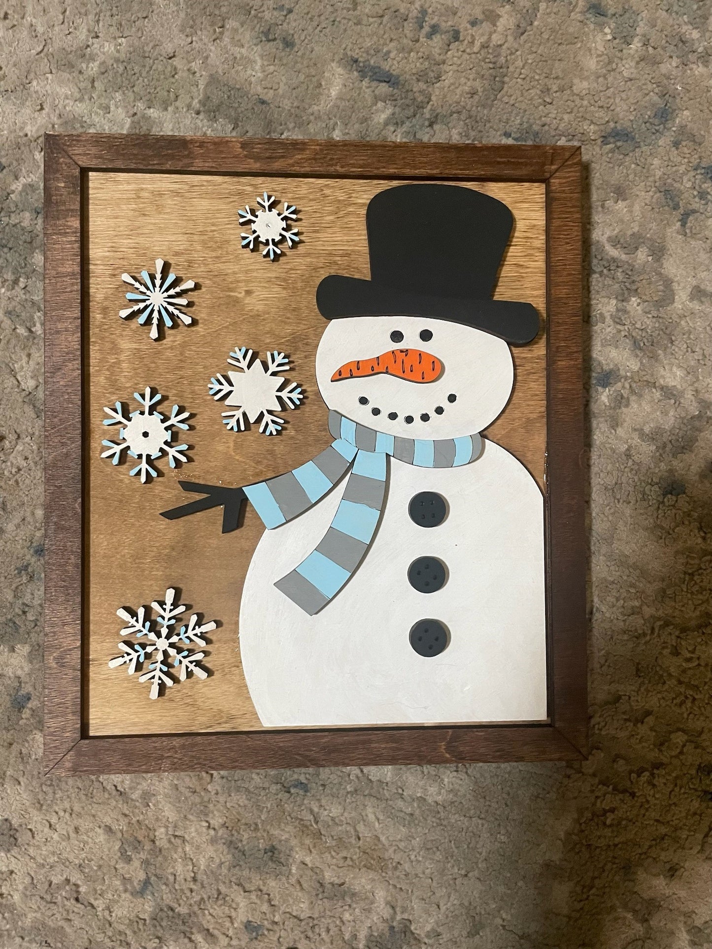 Snowman Wooden Picture