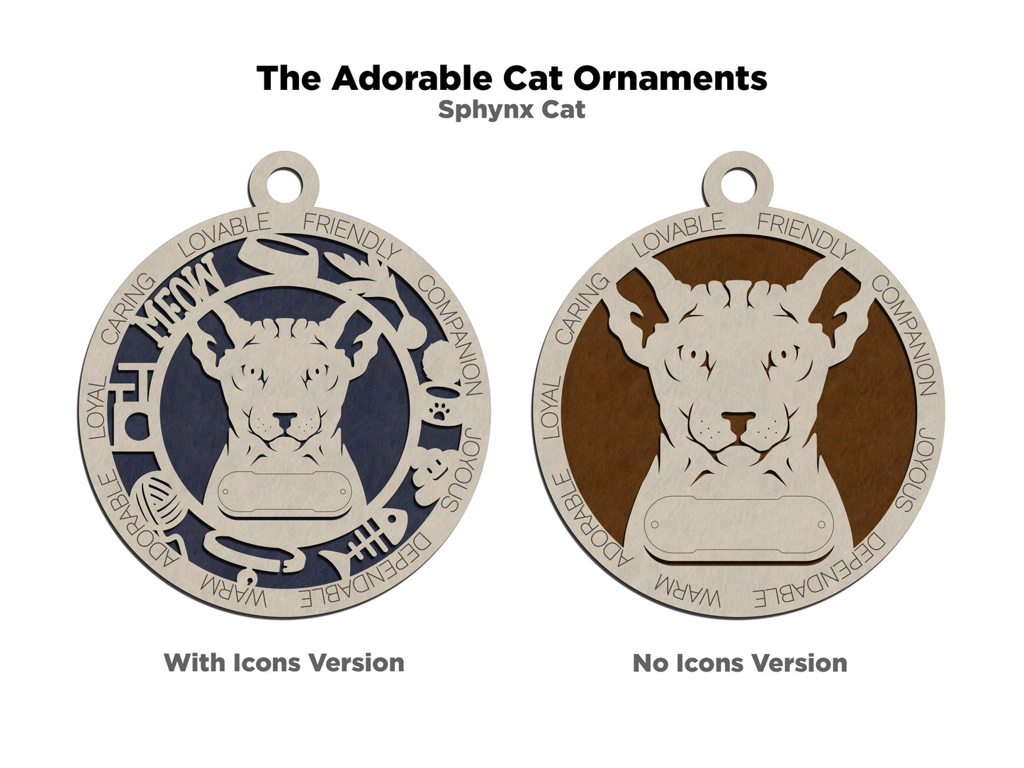 Adorable Cat Ornaments - Sphynx Cat