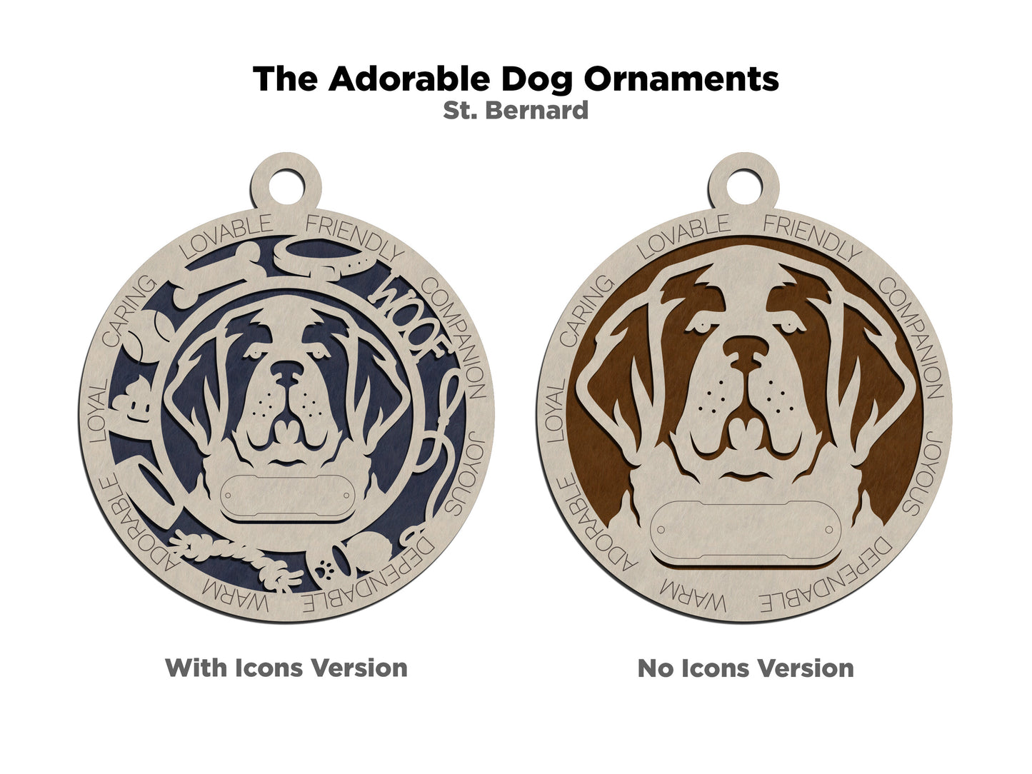 Adorable Dog Ornaments - St Bernard