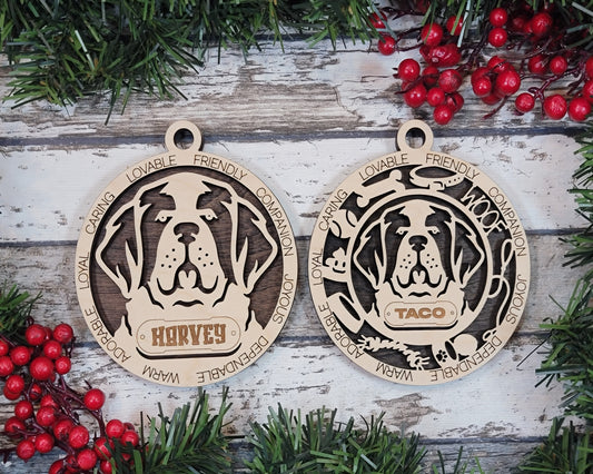 Adorable Dog Ornaments - St Bernard