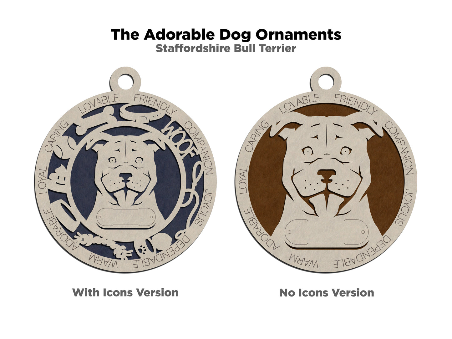 Adorable Dog Ornaments - Staffordshire Bull Terrier