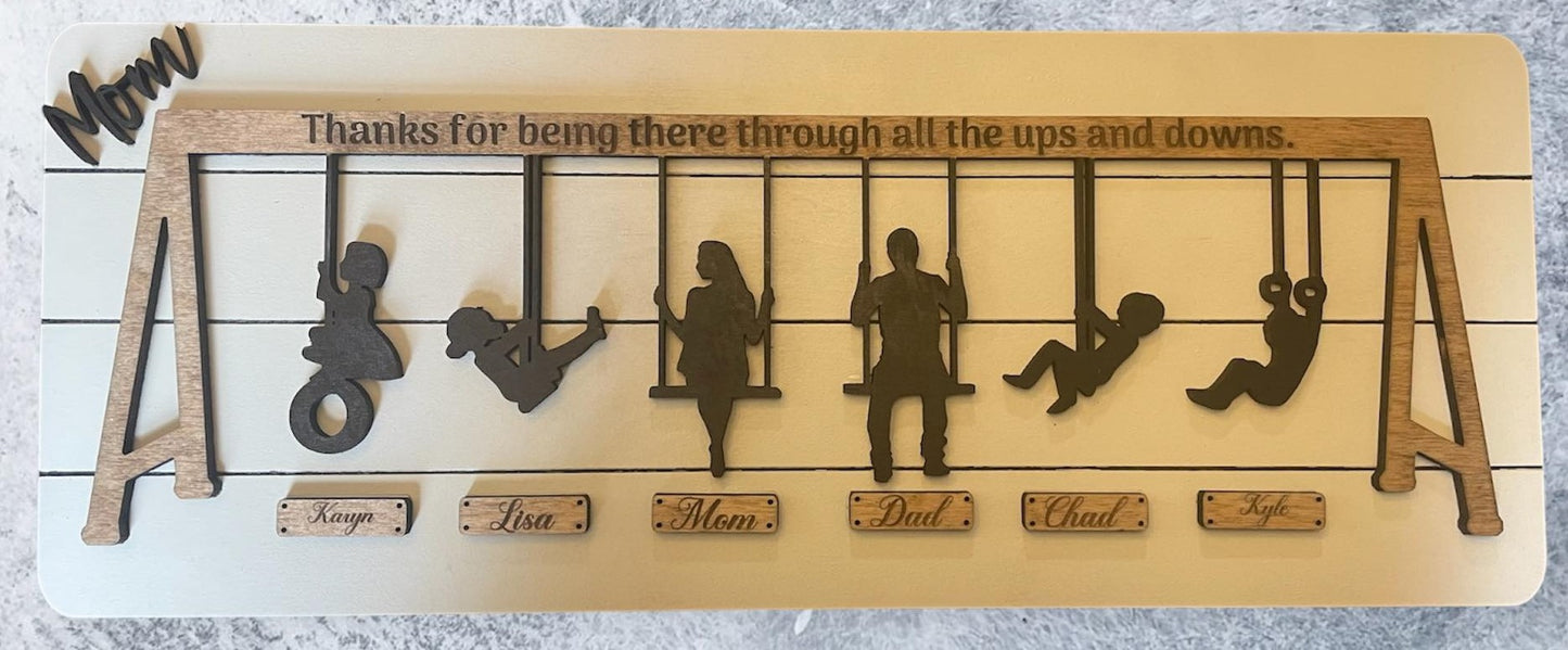 Swing Set Family Sign