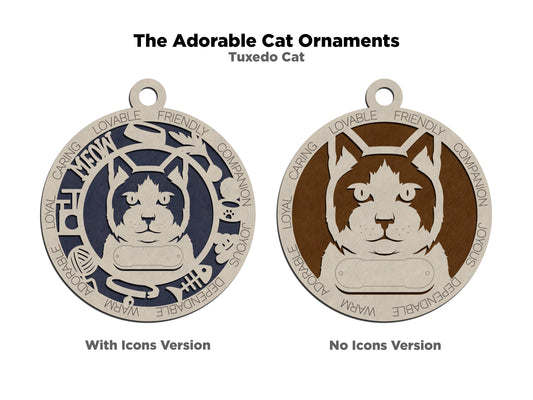 Adorable Cat Ornaments - Tuxedo Cat