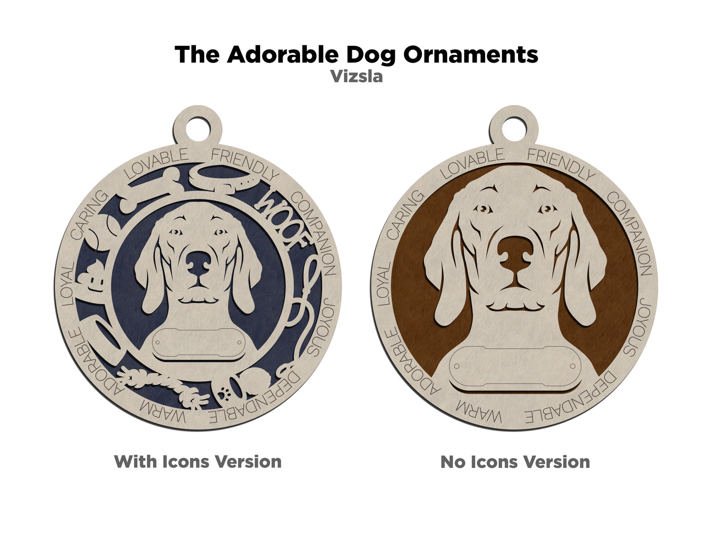 Adorable Dog Ornaments - Vizsla