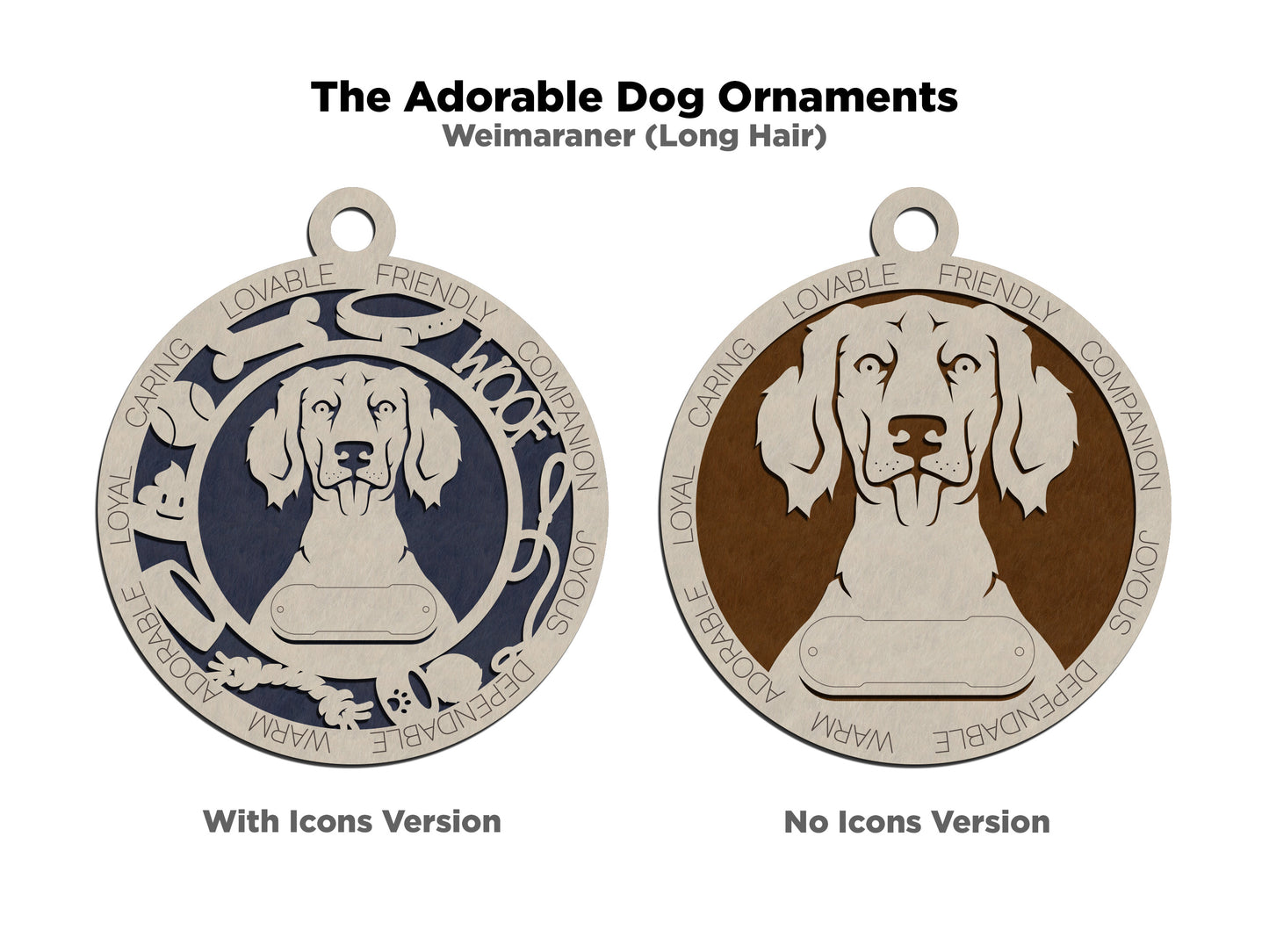 Adorable Dog Ornaments - Weimaraner