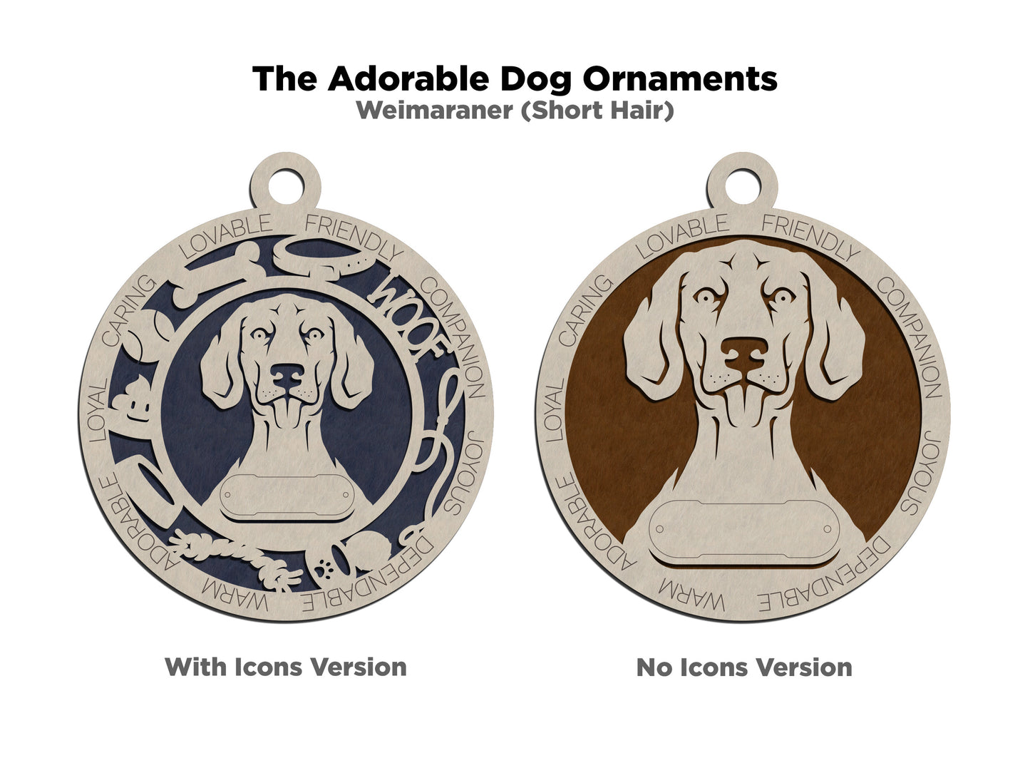 Adorable Dog Ornaments - Weimaraner