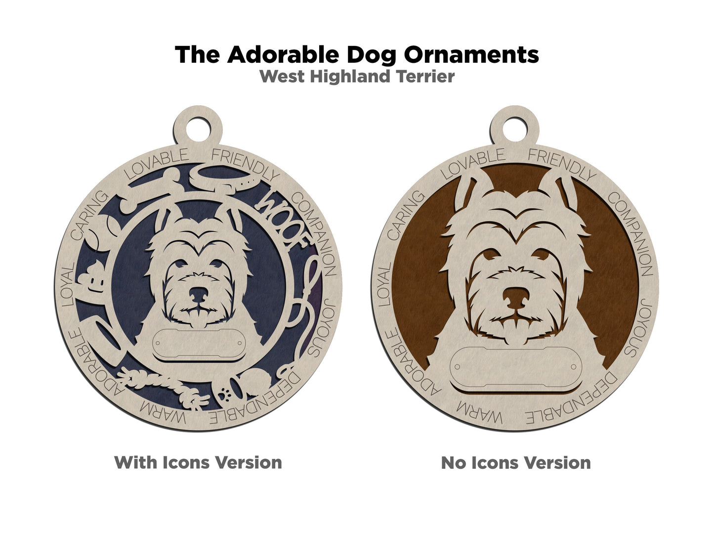 Adorable Dog Ornaments - West Highland Terrier